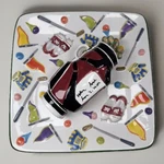 Golf Platter World Bazaars Veggie Chip & Dip Serving Dish W/lid 14 X Euc. Fixed Price $37.00.