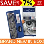 New Faber-castell 6X Graphite Pencils Sketch Set Drawing Art Craft Eraser 114000. Fixed Price $17.84.