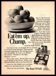 1968 Ram 3-D Golf Balls Melrose Park Il "eat 'em Up Champ" Bowl Vintage Print Ad. Fixed Price $9.95.