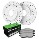 R1 Concepts Drilled & Slotted Brake Kit W Performance Sport Pads. Fixed Price $308.10.