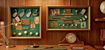 Set Of 2 Vintage Golf Shadow Box Wall Art History Display Framed. Fixed Price $134.98.