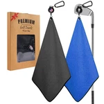 Finger Ten Golf Towels For Bags 16 X Inches, BLACK&BLUE-2 Pack. Fixed Price $24.99.