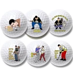 Aikiprety 6 Pcs Funny Golf Balls For Father Day 0.5", White-happy 1. Fixed Price $24.64.