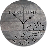 Lake Time Wall Wood Grain Style Large Clocks Battery Operated 10 Inch. Fixed Price $28.85.