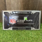 Tennessee Titans Silver License Plate Frame Nfl Rico Industries New Sealed. Fixed Price $10.00.