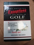 Official Exceptions To Rules Golf Leather Bound By Henry Beard New. Fixed Price $13.80.