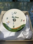 Golf/clock Tee Time Hand Painted Usa Wall Battery Aa Sports. Fixed Price $15.00.