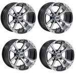Golf Cart Gtw 12X7 Machined Black Storm Trooper Wheels 3:4 Offset. Fixed Price $443.95.