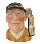 Royal Doulton Golfer D6623 Signed Toby Mug 8" 1970 Collectable. Fixed Price $24.99.