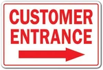 Customer Entrance Right Arrow Novelty Sign Indoor/outdoor Funny Home. Fixed Price $23.60.