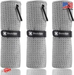 Handy Picks Microfiber Golf Towel 16X16 Grey Pack 3 With Carabiner. Fixed Price $21.99.
