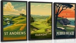 3PCS Golf Course Canvas Wall Art Country Club Sports Painting Picture De.... Fixed Price $39.38.