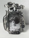 Photo Mini Frame 1.5 2 Stand-up Golfer Theme Gift Metal New Box. Fixed Price $19.98.