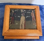 Vintage Scene--lemcke Woods Solid Hardwood Box-rare Golfer Gift. Fixed Price $50.00.
