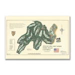 Spyglass Hill Golf Course 1974 Pebble Beach California Vintage Map Art. Fixed Price $54.99.