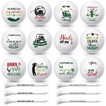 18 Pcs Funny Golf Balls Gifts Set 12 Humor And 6 Tees For Men Wome.... Fixed Price $31.96.