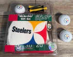 Pittsburgh Steelers Mcarthur Golf Gift Set Brass Divot Tool Towel 3 Balls Tees. Fixed Price $20.69.