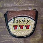 Rare New Odyssey Lucky 777 Putter Head Cover Magnetic Closure Brown X Gold Golf. Fixed Price $70.00.