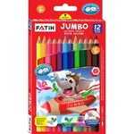 Jumbo Colored Set Of 12 With X Big Sharpener Pre School .... Fixed Price $16.56.