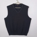 Nike Tiger Woods Collection Sweater Vest Men Xl Gray Merino Wool Golf 382683-032. Fixed Price $25.99.