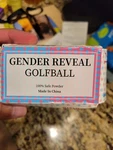 Gender Reveal Party Golf Set Two Balls, Pink & Blue Powder Boy Or Girl. Fixed Price $7.00.