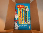 Raymond Geddes Dr Seuss Pencils 72 Count Box Assorted Colors #2 Lead Four Titles. Fixed Price $13.50.