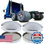 4 Pcs Chrome Inch Hub Caps Dome Metal 8" Semi Truck Covers Axle Rear W. Fixed Price $70.73.