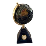 Desktop Blue World Globe With Clock & Lapis Lazuli Stone Stand 7". Fixed Price $38.22.