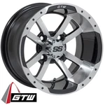 Gtw Machined/black Storm Trooper Golf Cart 12X7 Wheel 4X101.6MM Bolt Pattern. Fixed Price $86.99.