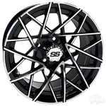 Red Hawk RX394 14X7 Gloss Black Machined Wheel ET25 For Golf Carts Bold Premium. Fixed Price $203.30.