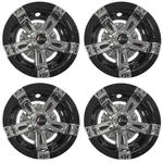 Set Of 4 Golf Cart 8" Maverick Chrome And Black Gtw Wheel Covers Hub Caps. Fixed Price $98.99.