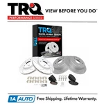Trq Front Rear Posi Ceramic Brake Pad & Performance Drilled Slotted Rotor. Fixed Price $254.95.