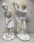 Ardalt Golfing Husband & Wife Figurines Japan Hand Painted Lenwile China. Fixed Price $22.40.