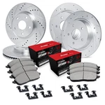 For Subaru Impreza 17-22 Drilled & Slotted Front Rear Brake Kit W Optimum Pads. Fixed Price $412.40.