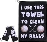 Giantree Funny Printed Golf Towel For Men, Microfiber Black. Fixed Price $15.99.