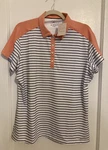 Peter Millar Womens Golf Polo Striped Size Xl Brand New Nwt. Fixed Price $35.00.
