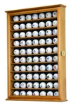 Golf Ball Display Case 70+ Oak Pga Clubhouse Wall Cabinet Wood Rack Lock Holder. Fixed Price $192.53.