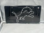 Detroit Lions Nfl Black Acrylic Lasercut License Plate Wincraft. Fixed Price $35.00.