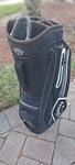 Golf Bag Callaway Chev 14 Div Black Shoulder Strap Rain Cover Zips Work. Fixed Price $99.00.