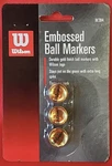 Wilson Embossed Ball Markers W384 Gold Finish Logo (3 Per Pack). Fixed Price $6.95.