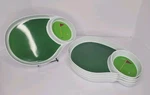Vintage Melamine Golf Serving Trays Plates Set Of 5 Putting Green Design. Fixed Price $34.99.