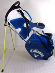 Callaway Chev Stand Golf Bag 5 Blue White Neon Green Dual Strap Excellent!. Fixed Price $209.95.