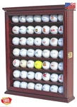 Displaygifts 49 Golf Ball Case Wall Mount Cabinet Cherry Wood Frame. Fixed Price $86.99.