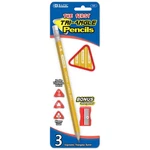 Bazic 3 #2 The First Triangle Jumbo Yellow Pencil W/ Sharpener, Pack Of 24. Fixed Price $42.59.