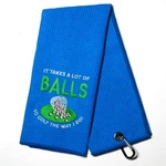 Dyjybmy Golf The Way Do Towel, Embroidered 23.6*15.7, Black. Fixed Price $19.99.