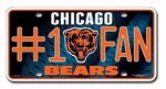 Rico Nfl Chicago Bears Number One Fan License Plates. Fixed Price $14.99.