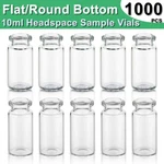 10ML Clear Headspace Vial 20MM Crimp Top Glass Bottle Flat / Round Bottom. Fixed Price $119.99.