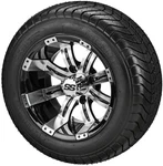 (4) 215/50-12 Lsi Elite Street Tires On 12X7 Black/machined Tempest Wheels. Fixed Price $494.00.