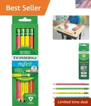 Bright Neon Triangular Pencils For Kids Pre-sharpened, 12 Pack, Safe & Fun. Fixed Price $17.99.