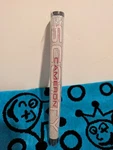 Scotty Cameron Studio Store Geo Gray Dark Red Matador 11" Mid Size Putter Grip. Fixed Price $150.00.